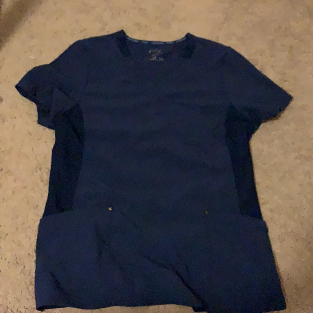 Navy Blue Scrub Top